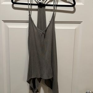 Phanuel olive green spaghetti strap flowing halter size small